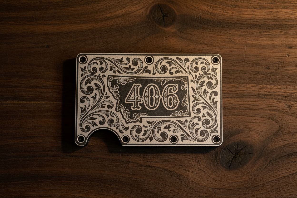 Laser Engraved Metal Wallets