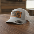 So God Made A Farmer Snapback Hat – Laser Engraved Leatherette Tractor Patch
