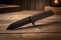 Kershaw Misdirect Serrated Folding Knife – Custom Laser Engraved Intricate Pattern Handle