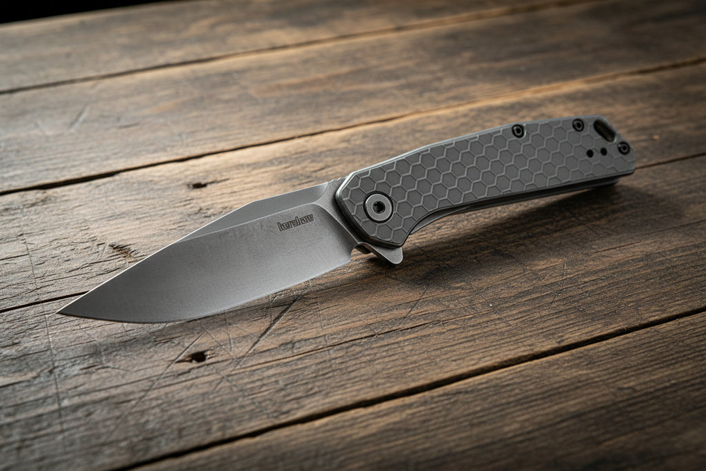 Kershaw Align Pocket Knife – Custom Laser Engraved Honeycomb Handle