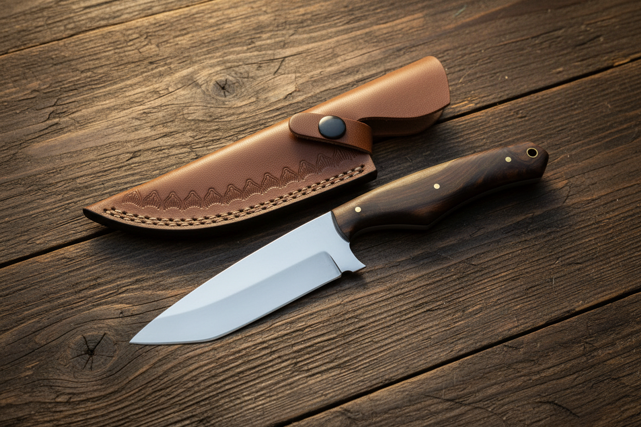 970 Bladeworks Fixed Blade Skinner – 440 Stainless | Hardwood Handle