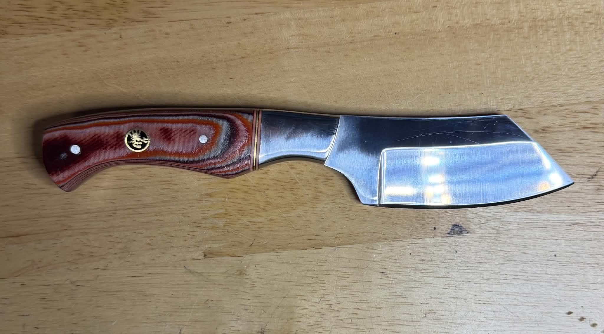 970 Bladeworks Chopper Knife – 440 Stainless Steel with Micarta Handle