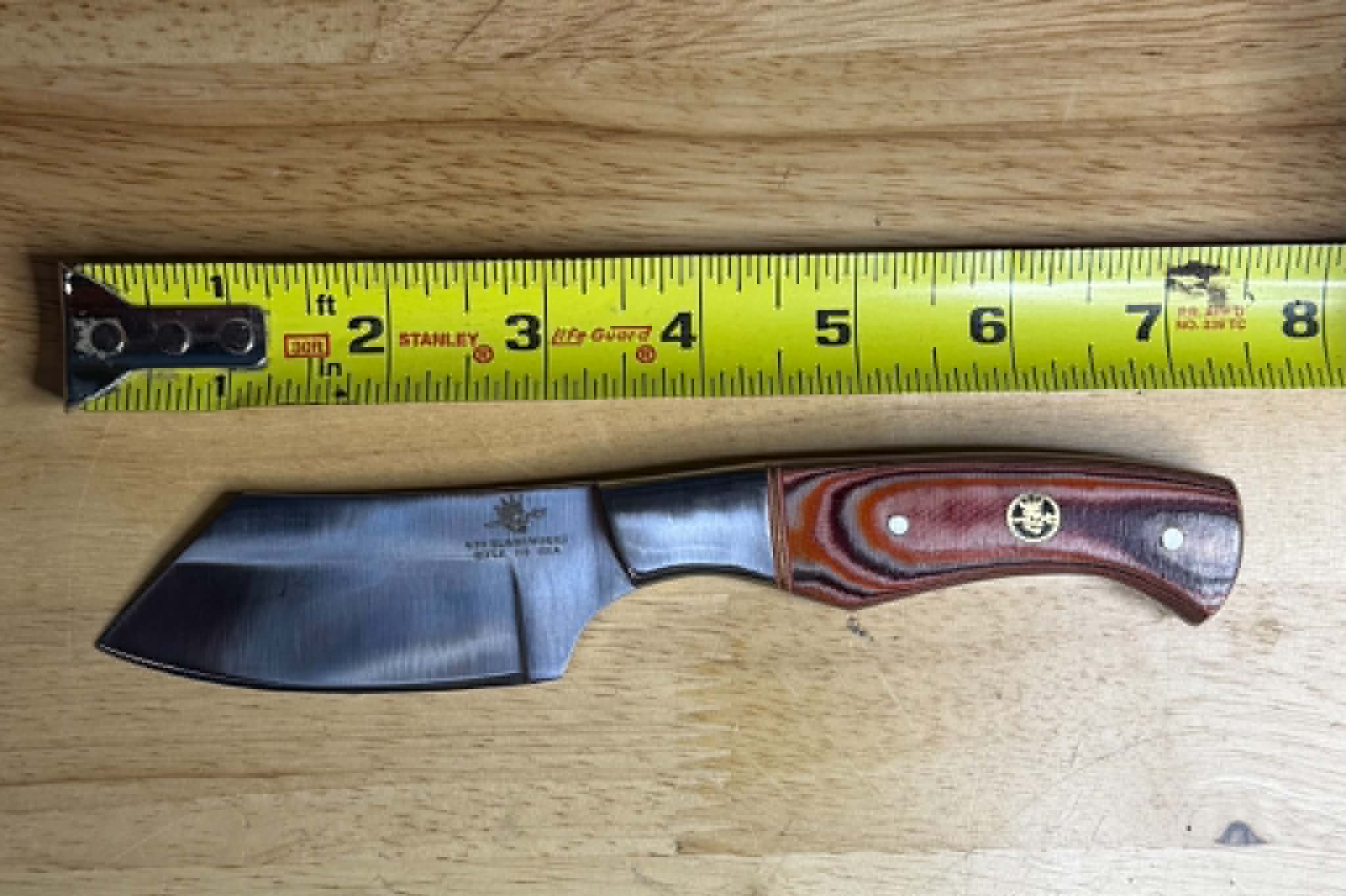 970 Bladeworks Chopper Knife – 440 Stainless Steel with Micarta Handle