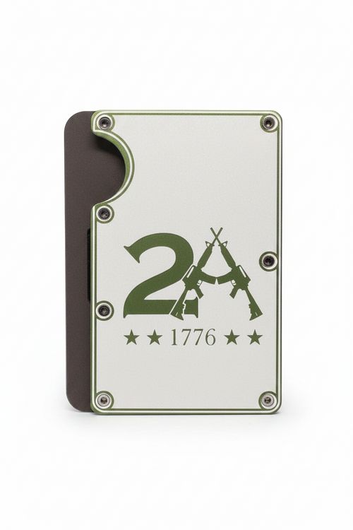 2A 1776 Laser Engraved Metal Wallet | Second Amendment | Slim 12-15 Card Wallet with Money Clip